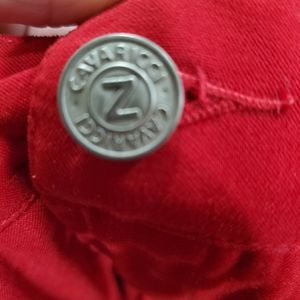 Vintage Z CAVARICCI red high waist suede "feel" jeans